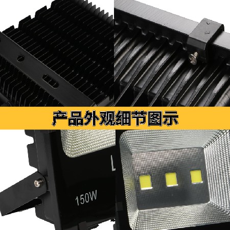 Black Diamond 5054 Floodlight Integrated Chip 185-265V Advertising Floodlight Outdoor Waterproof LED Floodlight